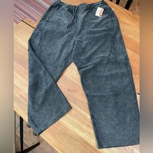 Free People Casual Drawstring Womens Pants - Charcoal Gray